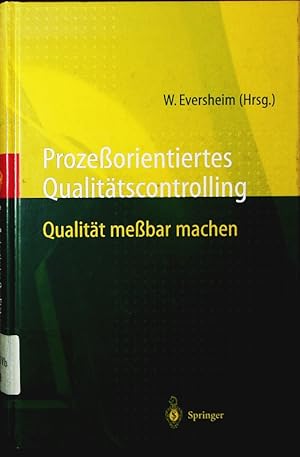 Immagine del venditore per Prozeorientiertes Qualittscontrolling. Qualitt mebar machen. venduto da Antiquariat Bookfarm