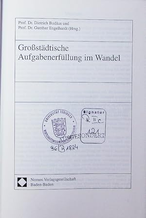 Imagen del vendedor de Grostdtische Aufgabenerfllung im Wandel. a la venta por Antiquariat Bookfarm