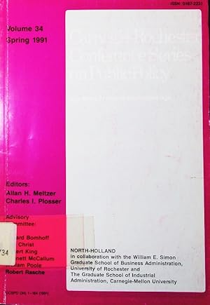 Seller image for Carnegie Rochester conference series on public policy. a bi-annual conference proceedings - Eds. Allan H. Meltzer . - 34. for sale by Antiquariat Bookfarm