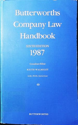 Imagen del vendedor de Butterworths company law handbook. a la venta por Antiquariat Bookfarm