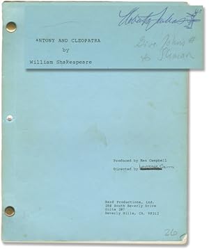 Antony and Cleopatra [Antony and Cleopatra by William Shakespeare] (Original screenplay for the 1...