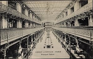 Ansichtskarte / Postkarte Paris IX., Credit Lyonnais, Principale Galerie