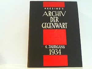 Bild des Verkufers fr Keesing's Archiv der Gegenwart. 4. Jahrgang 1934. zum Verkauf von Antiquariat Ehbrecht - Preis inkl. MwSt.
