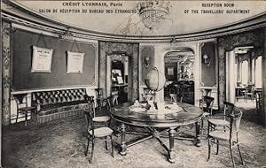 Ansichtskarte / Postkarte Paris IX., Credit Lyonnais, Salon de Reception du Bureau des Etrangers