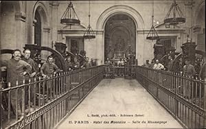 Ansichtskarte / Postkarte Paris, Hôtel des Monnaies, Münzprägeanstalt, Salle du Monnayage