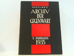 Bild des Verkufers fr Keesing's Archiv der Gegenwart. 5. Jahrgang 1935. zum Verkauf von Antiquariat Ehbrecht - Preis inkl. MwSt.
