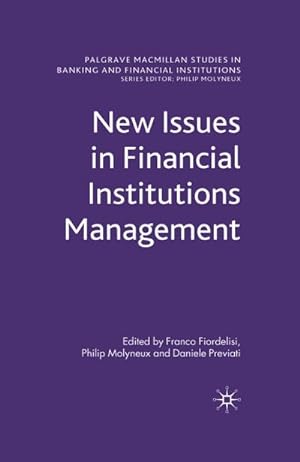 Bild des Verkufers fr New Issues in Financial Institutions Management zum Verkauf von AHA-BUCH GmbH