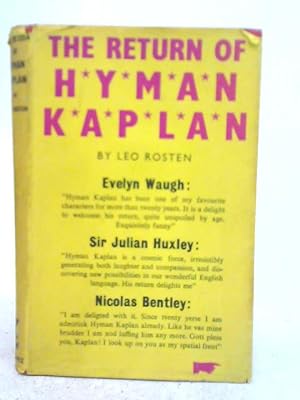 Image du vendeur pour The Return Of Hyman Kaplan mis en vente par World of Rare Books
