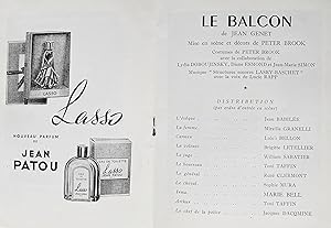 Le balcon de Jean Genet. Mise en scène et décors de Peter Brook. Costumes de Peter Brook avec la ...