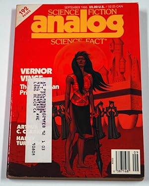 Imagen del vendedor de Analog Science Fact & Fiction September 1986 (Sep.) a la venta por Preferred Books