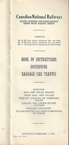 Imagen del vendedor de BOOK OF INSTRUCTIONS GOVERNING BAGGAGE CAR TRAFFIC a la venta por abibliodocs