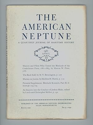 American Neptune Quarterly Journal of Maritime History April 1961: Civil War Confederate Blockade...