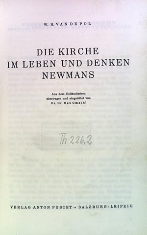 Bild des Verkufers fr Die Kirche im Leben und Denken Newmans zum Verkauf von books4less (Versandantiquariat Petra Gros GmbH & Co. KG)