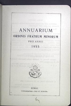 Bild des Verkufers fr Annuarium Ordinis Fratrum Minorum pro Anno - 1955. zum Verkauf von books4less (Versandantiquariat Petra Gros GmbH & Co. KG)