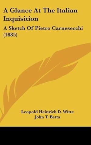 Immagine del venditore per A Glance At The Italian Inquisition venduto da moluna