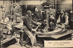 Ansichtskarte / Postkarte Paris, Hôtel des Monnaies, Un laminoir