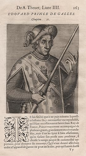 Bild des Verkufers fr Edouard Prince de Galles" - Edward I of England (1239-1307) king roi Knig Portrait zum Verkauf von Antiquariat Steffen Vlkel GmbH