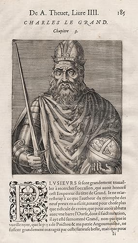 "Charles le Grand" - Karl de Große (c.747-814) Charlemagne roi King König Portrait