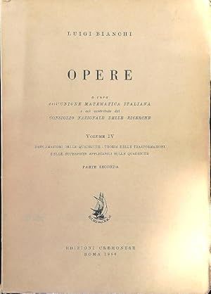 Bild des Verkufers fr Opere vol. IV parte seconda zum Verkauf von Librodifaccia