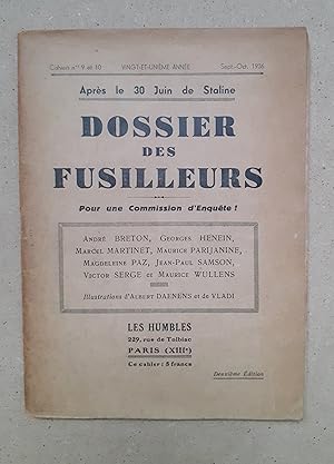 DOSSIERS DES FUSILLEURS