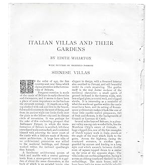 Seller image for Italian Villas And Their Gardens, Part II: Sienese Villas for sale by Legacy Books II