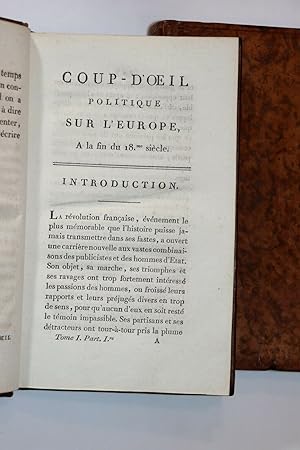 Coup d'il politique sur l'Europe, à la fin du XVIIIe siècle ; Précédé de quelques Considérations...