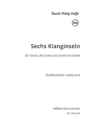 Bild des Verkufers fr 6 Klanginselnfr Violine, Klarinette und Streichorchester : Studienpartitur zum Verkauf von AHA-BUCH GmbH