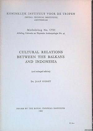 Bild des Verkufers fr Cultural relations between the Balkans and Indonesia zum Verkauf von Klondyke