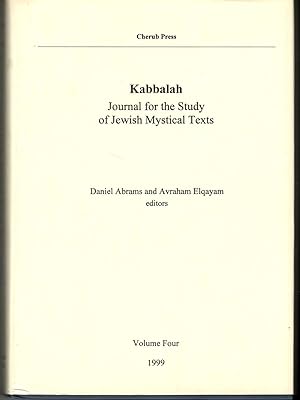 Imagen del vendedor de Kabbalah. Journal for the Study of Jewish Mystical Texts. Volume 4 a la venta por Libreria antiquaria Atlantis (ALAI-ILAB)