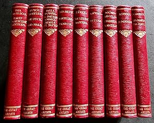 COLLECTION OF LEATHER BOUND BOOKS ON EUROPEAN ART EIGHTEEN WORKS BOUND INTO NINE VOLUMES