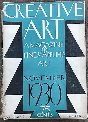 Bild des Verkufers fr Creative Art. November 1930. Volume 7#5 zum Verkauf von Zubal-Books, Since 1961