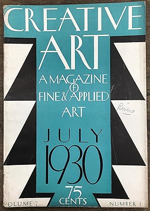 Bild des Verkufers fr Creative Art: A Magazine of Fine and Applied Art Volume 7 Number 1, July 1930 zum Verkauf von Zubal-Books, Since 1961