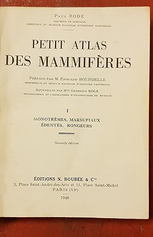 Seller image for Petit atlas des mammifres - 1 - Monotrmes, marsupiaux, dents, rongeurs for sale by Les Kiosques