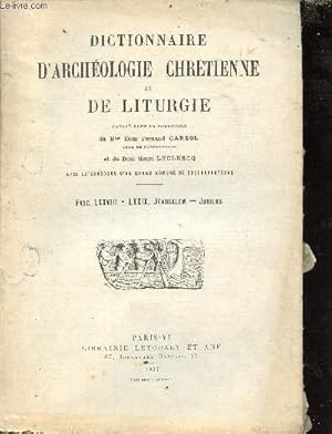 Imagen del vendedor de Dictionnaire d'archologie chritienne et de liturgie - Fascicule 78-79 Jrusalem-Jubilus a la venta por Le-Livre