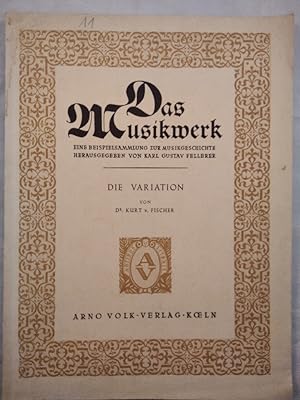 Immagine del venditore per Das Musikwerk - Die Variation. venduto da KULTur-Antiquariat