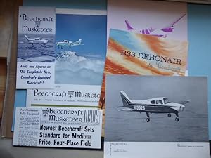 Convolute of 3 brochures: B 33 DEBONAIR by Beechcraft / Presenting the New Beechcraft Musketeer /...