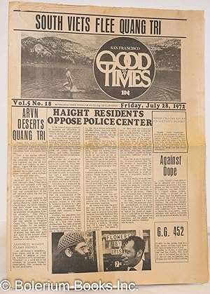 Imagen del vendedor de Good Times: vol. 5, #18, July 28, 1972: South Viets Flee Quang Tri a la venta por Bolerium Books Inc.