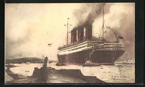 Bild des Verkufers fr Ansichtskarte RMS Berengaria, Passagierschiff am Festland zum Verkauf von Bartko-Reher