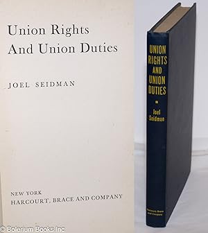 Seller image for Union Rights and Union Duties for sale by Bolerium Books Inc.