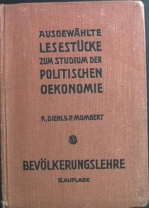 Seller image for Ausgewhlte Lesestcke zum Studium der politischen konomie; Sechster Band: Bevlkerungslehre. for sale by books4less (Versandantiquariat Petra Gros GmbH & Co. KG)