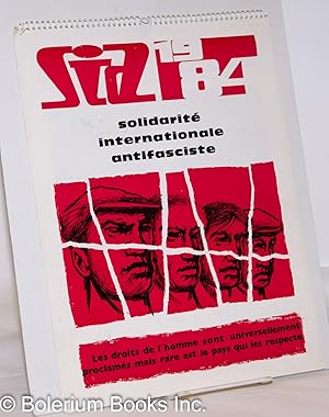Bild des Verkufers fr Solidarit Internationale Antifasciste 1984 [calendar] zum Verkauf von Bolerium Books Inc.