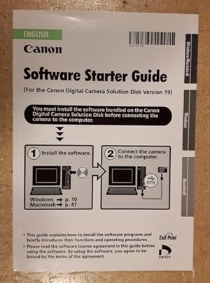 Canon: Software Starter Guide -(Windows / MacIntosh)- (English) : For the Canan Digital Camera So...