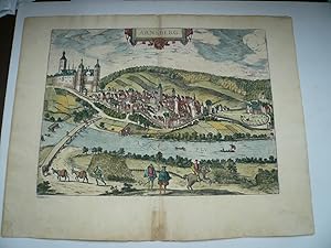 Arnsberg, anno 1588, Braun Hogenberg, sehr schönes Altkolorit, lat. Ausgabe ----breitrandig, bis ...