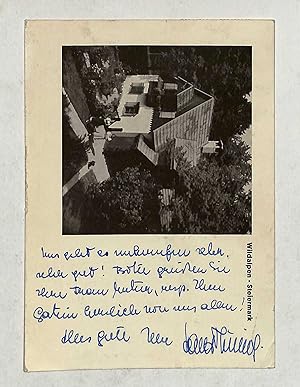 Bild des Verkufers fr Eigenh. Ansichtskarte mit U. zum Verkauf von Eberhard Kstler Autographen&Bcher oHG