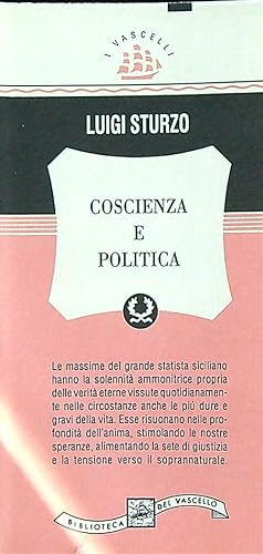 Bild des Verkufers fr Coscienza e politica zum Verkauf von Librodifaccia