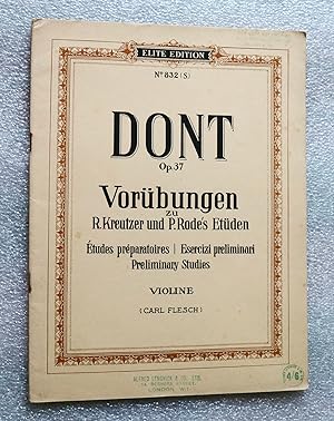 Seller image for Opus 37. Vorbungen; tudes prparatoires; Esercizi preliminary; Preliminary Studies: Violin for sale by Cotswold Valley Books
