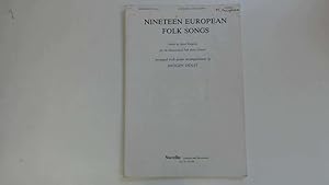 Immagine del venditore per Nineteen European Folk Songs venduto da Goldstone Rare Books