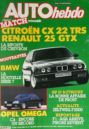 AUTO HEBDO. L'HEBDOMADAIRE DE L'AUTOMOBILE (Ago. 1986 a Fev. 1987).