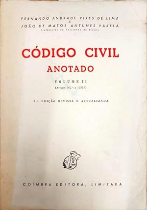 Seller image for CDIGO CIVIL ANOTADO, VOLUME II (ARTIGOS 762. A 1250.). [3. EDIO] for sale by Livraria Castro e Silva
