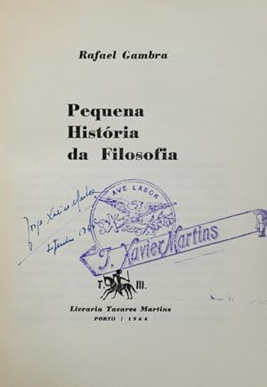 Imagen del vendedor de PEQUENA HISTRIA DA FILOSOFIA. a la venta por Livraria Castro e Silva